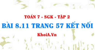 Bài 8.11 trang 57 Toán 7 Kết nối tri thức Tập 2